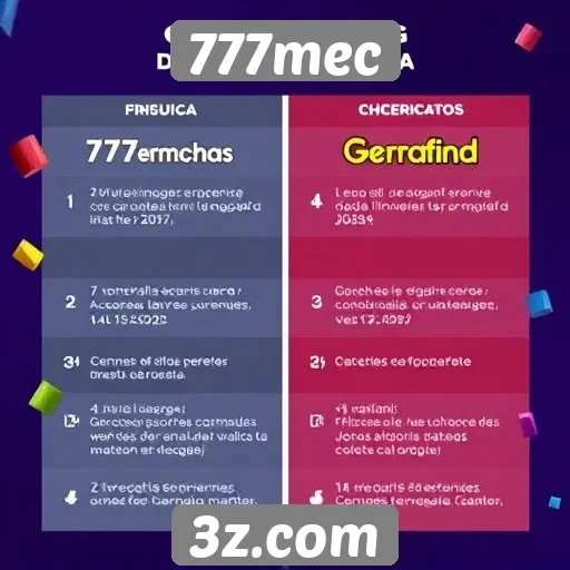 Comparação entre 777mec e outros sites de jogos